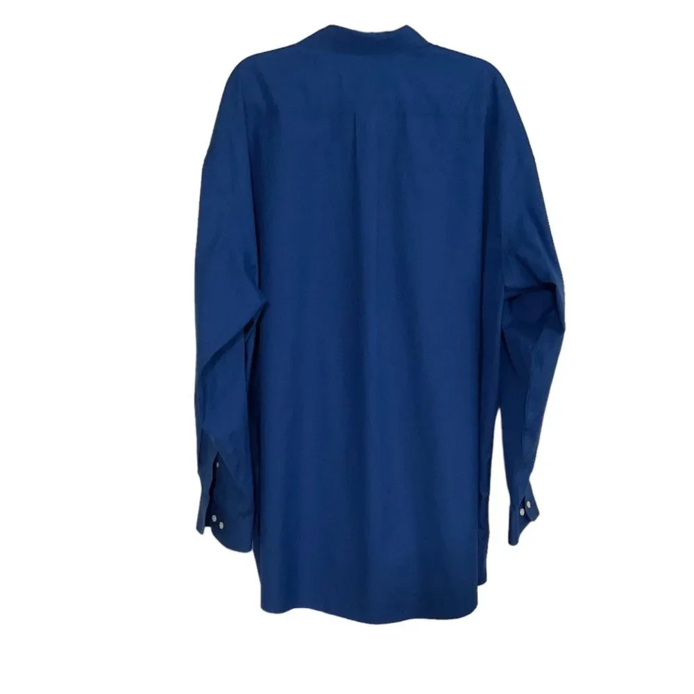 Joseph & Feiss Mens Blue‎ Dress Shirt Button Front Long Sleeve Non Iron Size 20T